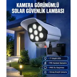 AsilTech Kablosuz, Güneş Paneliyle Şarj Olan Dış Mekan Lambası – 8-10 Saat Aydınlatma Süresi