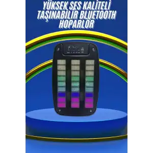 AsilTech Kablosuz Hoparlör İOS ve Android Uyumlu Şarjlı SD Kart Girişli Bluetooth Hoparlör
