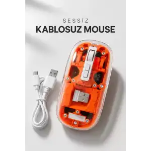 AsilTech Kablosuz Mouse Fare 5.0 Bluetooth Bağlantılı USB Girişli