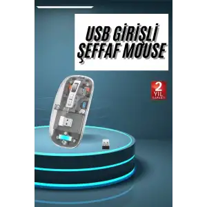 AsilTech Kablosuz Mouse Fare Şarjlı Bluetooth Wireless Çift Modlu Sessiz