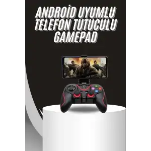 AsilTech Kablosuz Oyun Kolu Bluetooth Joystick Gamepad Android Uyumlu