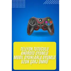 AsilTech Kablosuz Oyun Kolu Bluetooth Joystick Gamepad Android Uyumlu