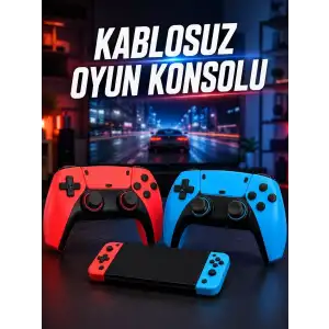 AsilTech Kablosuz Oyun Konsolu HDMI Çıkışlı Çift Kontrolcülü Retro Oyun Seti
