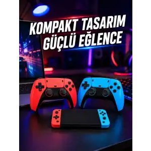 AsilTech Kablosuz Retro Oyun Konsolu HDMI TV Bağlantılı Çift Gamepad Seti