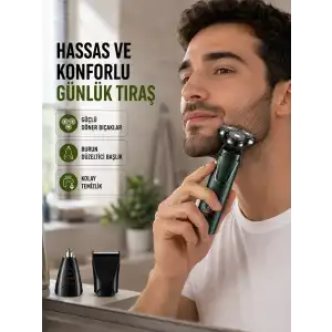 AsilTech Kablosuz Şarjlı Çok Amaçlı Tıraş Makinesi