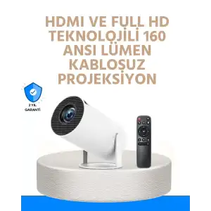 AsilTech Kablosuz ve Kablolu Bağlantı Seçenekli Ev Tipi Projeksiyon