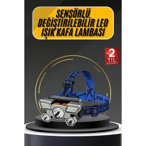 AsilTech Kafa Lambası 800 Lümen 4 Mod Yüksek Işık Flaşörlü Şarjlı Led Lamba