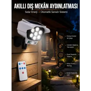 AsilTech KAMERA GÖRÜNÜMLÜ SOLAR LAMBA
