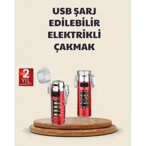 AsilTech Kamp ve Outdoor İçin Çok Amaçlı Çakarlı Elektronik Çakmak