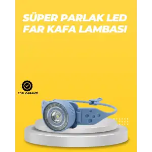 AsilTech Kampçı Kafa Lambası Su Geçirmez Çok Modlu LED