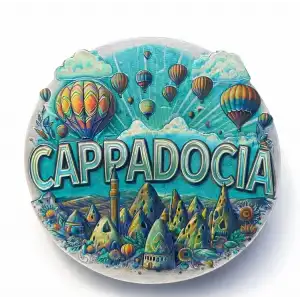 AsilTech Kapadokya Temalı Silikon Buzdolabı Magneti Model 6