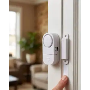 AsilTech Kapı Alarmı Pencere Sensörü 90 dB Sesli Güvenlik Sistemi Kolay Montajlı