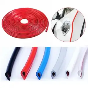 AsilTech Kapı Koruma Fitili U Tip Geçme Şerit 5 Metre Kırmızı