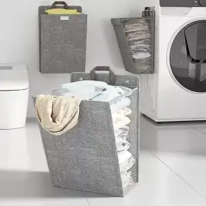 AsilTech Katlanabilir Asılabilir Kirli Çamaşır Sepeti