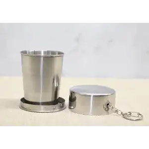 AsilTech Katlanabilir Tekli Paslanmaz Çelik Shot Bardak - Model 2