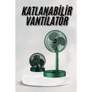AsilTech Katlanabilir Teleskopik Şarjlı Fan Masaüstü Soğutucu Vantilatör