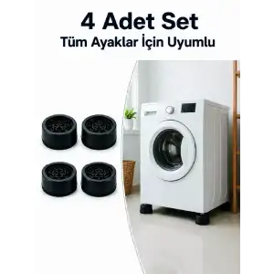 AsilTech Kaymaz Tabanlı 4 Adet Makine Ayak Yükseltici