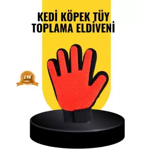 AsilTech Kedi ve Köpekler İçin Tüy Toplama Eldiveni – Yumuşak Silikonlu Masaj Eldiveni