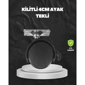 AsilTech Kilitli 4 cm Evrensel Tekerlek Ayak Tek Adet