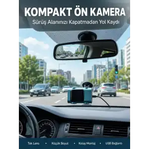 AsilTech Kompakt Dash Kamera USB Şarj TF Kart Destekli Yeni Nesil