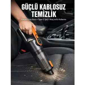 AsilTech Kompakt Kablosuz Süpürge Güçlü Çekiş ve Düşük Ses Seviyesi