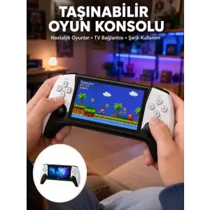 AsilTech Kompakt ve Hafif Retro Oyun Konsolu 1000 Klasik Oyun Dahil