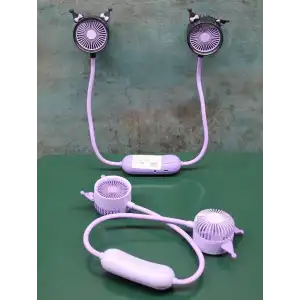 AsilTech Kuromi Şarjlı Boyun Fanı Vantilatör 2 Kademeli - Model 1