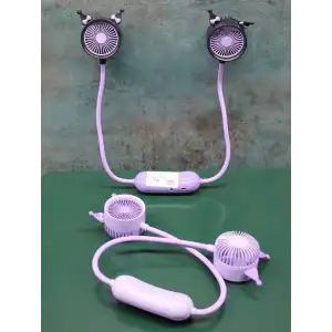 AsilTech Kuromi Şarjlı Boyun Fanı Vantilatör 2 Kademeli Model 1