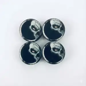 AsilTech Kuru Kafa Ghost Damla Geçme Jant Göbek Kapağı 4’lü Set 55/58mm Siyah