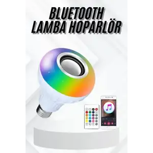 AsilTech Lamba Hoparlör Ampül Görünümlü Renk Değiştirebilen Android ve İOS Uyumlu