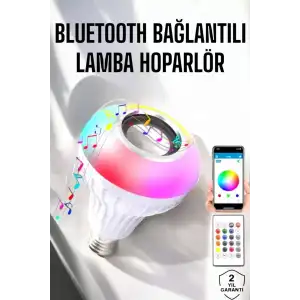 AsilTech Lamba Led Hoparlör Dayanıklı ve Uzun Ömürlü Bluetooth Hoparlör