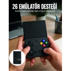 AsilTech LCD Retro Oyun Konsolu TV Bağlantı Destekli Çift Analog Joystick El Tipi Konsol