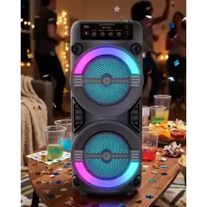 AsilTech LED Işıklı Kablosuz Bluetooth Hoparlör USB TF Kart Destekli