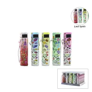 AsilTech LED Işıklı Rüzgar Çakmağı - Karışık Desenli - İpli