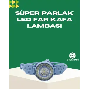 AsilTech LED Kafa Lambası Kamp Yürüyüş ve Gece Kullanımı İçin