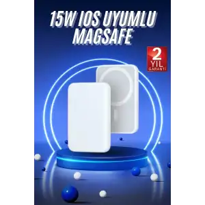 AsilTech Magsafe Battery Pack Powerbank Kablosuz Şarj 5.000 mah