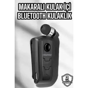 AsilTech Makaralı Bluetooth Kulaklık Kulak İçi Android iOS Uyumlu Titreşimli