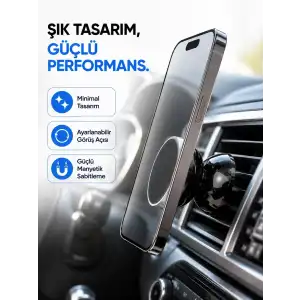 AsilTech Manyetik Araç İçi Telefon Tutucu Güçlü Mıknatıslı