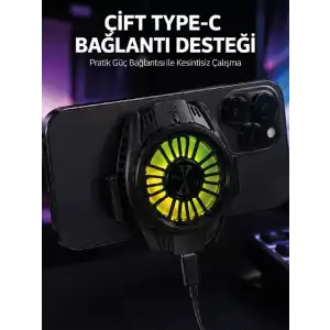AsilTech Manyetik Bağlantılı Çift Type-C Girişli Telefon Soğutucu