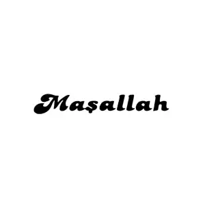 AsilTech Maşallah Yazılı Oto Sticker Siyah 13x2cm