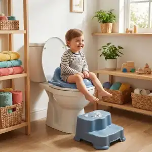 AsilTech Mavi Kulplu Çocuk Klozet Adaptörü