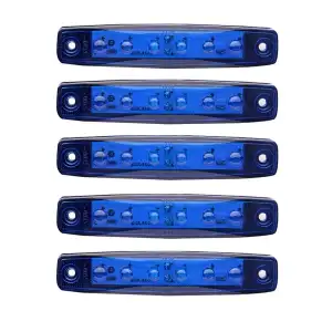 AsilTech Mavi Parmak Led Dorse Lamba 6 Ledli 12-24V 5li