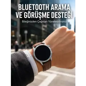 AsilTech Metal, Deri ve Silikon Kordonlu Çok Fonksiyonlu Akıllı Saat