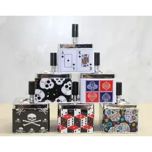 AsilTech Metal Renkli Basmalı Küllük