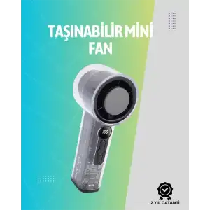 AsilTech Mini El Fanı | 3000mAh Pil | Type-C Şarj Girişi | Kompakt ve Hafif Tasarım