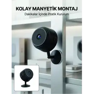 AsilTech Mini Wi-Fi Güvenlik Kamerası A9 HD Görüntü Hareket Algılama ve Uzaktan Canlı İzleme