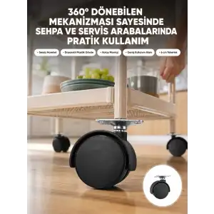 AsilTech Mobilya Tekerleği 6 cm Kilitsiz Tekli Satış