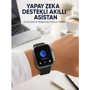 AsilTech Modern Tasarımlı Akıllı Saat Uzun Pil Süresi ve Net Ekran Yeni Nesil