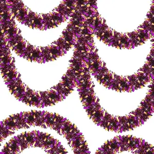 AsilTech Mor Turuncu Garland Çift Renk Sim Süs