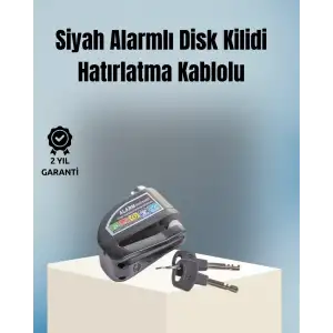 AsilTech Motosiklet ve Bisiklet İçin 6mm Pinli Alarmlı Disk Kilidi